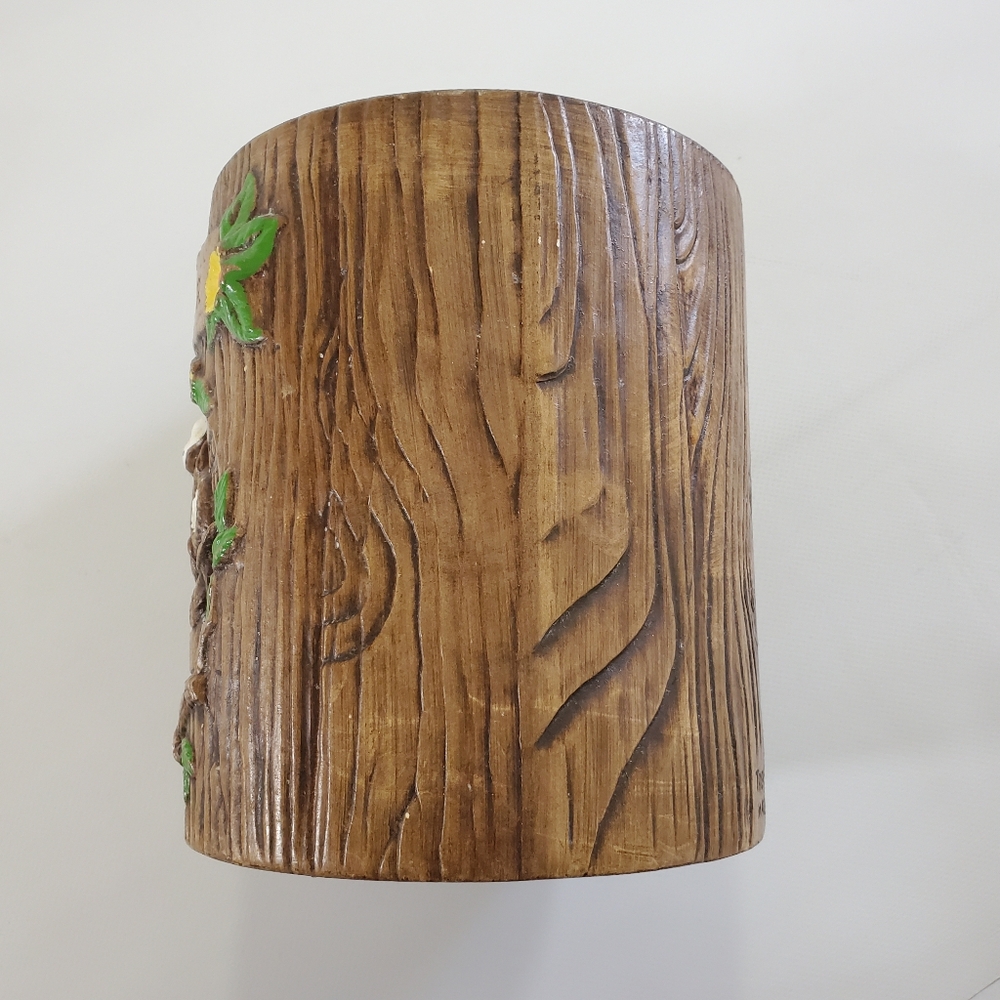 Treasure Craft Owl Wood Grain Sugar Canister Ceramic Made In USA Vintage 60s - Picture 7 of 15